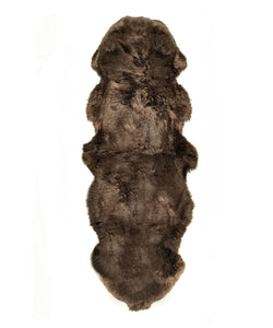 24" x 72" x 2" Chocolate Double Sheepskin - Area Rug