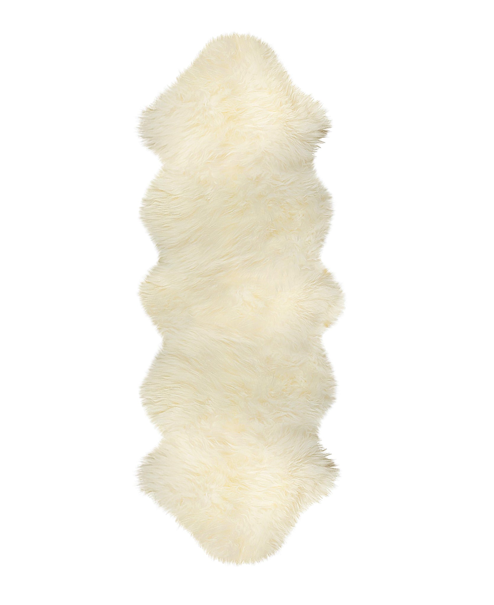 24" x 72" x 2" Natural Double Sheepskin - Area Rug