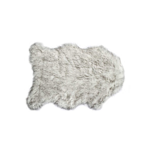 24" x 36" x 1.5" Gradient Grey Faux Sheepskin - Area Rug