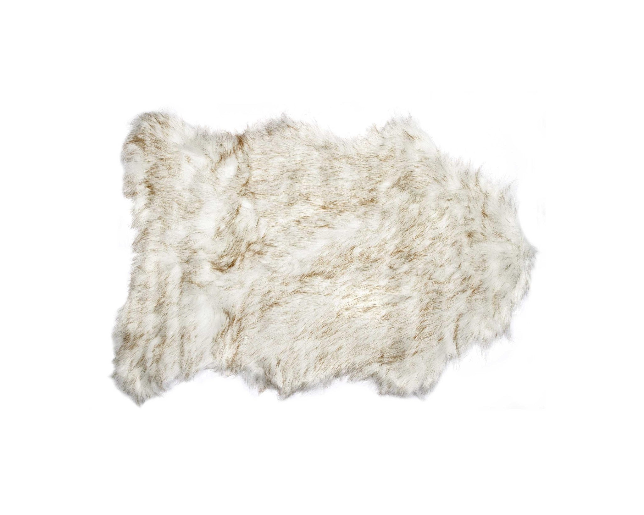 24" x 36" x 1.5" Gradient Tan Faux Sheepskin - Area Rug