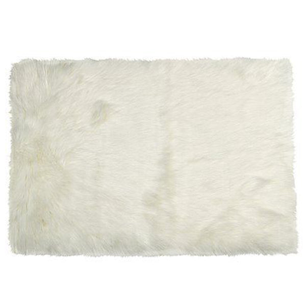 24" x 36" x 1.5" Off White Faux Rectangular - Area Rug