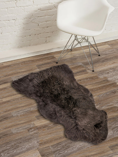 24" x 36" Chocolate Single Sheepskin Area Rug