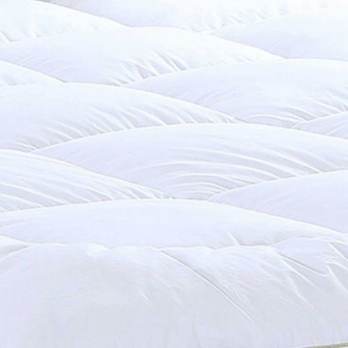 17" Square Quilted Accent Full Piping Mattress Pad With Fitted Cover