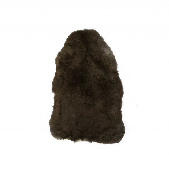 2' x 3' Brown Natural Sheepskin Single Short Haired Area Rug