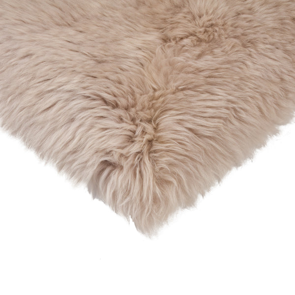 Taupe Natural Sheepskin Seat Chair Cover