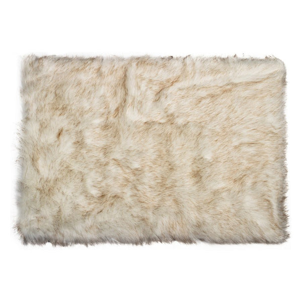 24" x 36" Gradient Brown Faux Sheepskin Area Rug