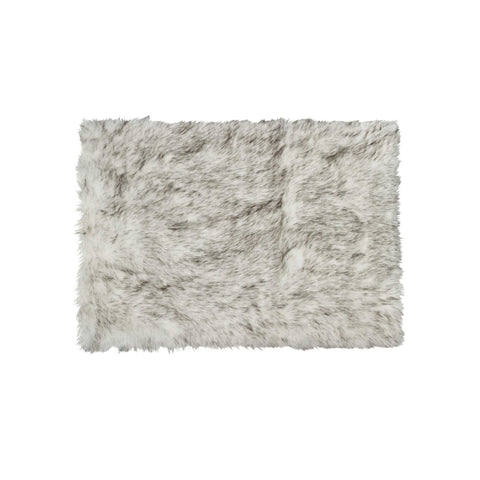 5' x 8' Ombre Gray Faux Sheepskin Rug