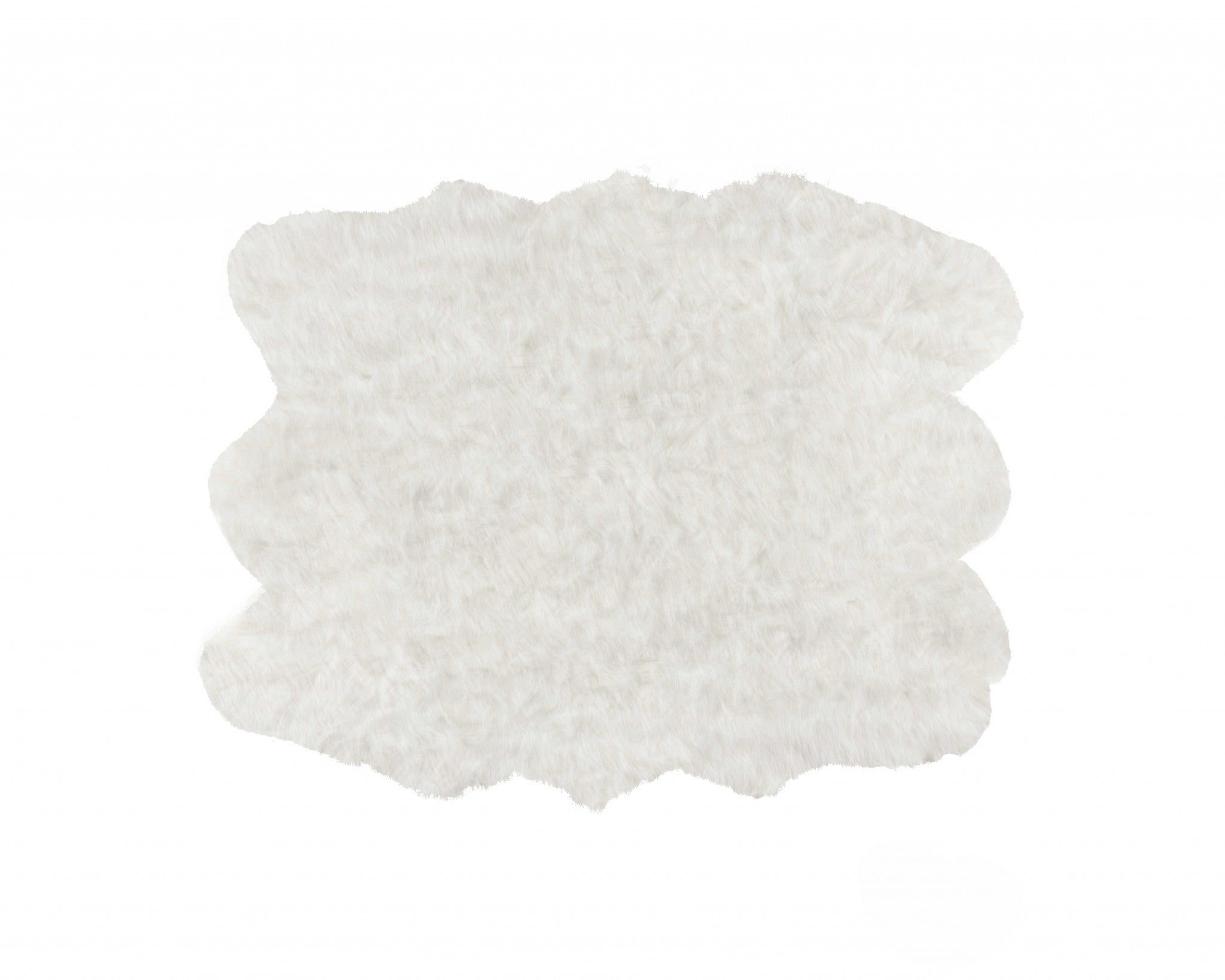 60" x 72" x 1.5" Off White Faux Sheepskin - Area Rug