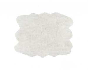 60" x 72" x 1.5" Off White Faux Sheepskin - Area Rug