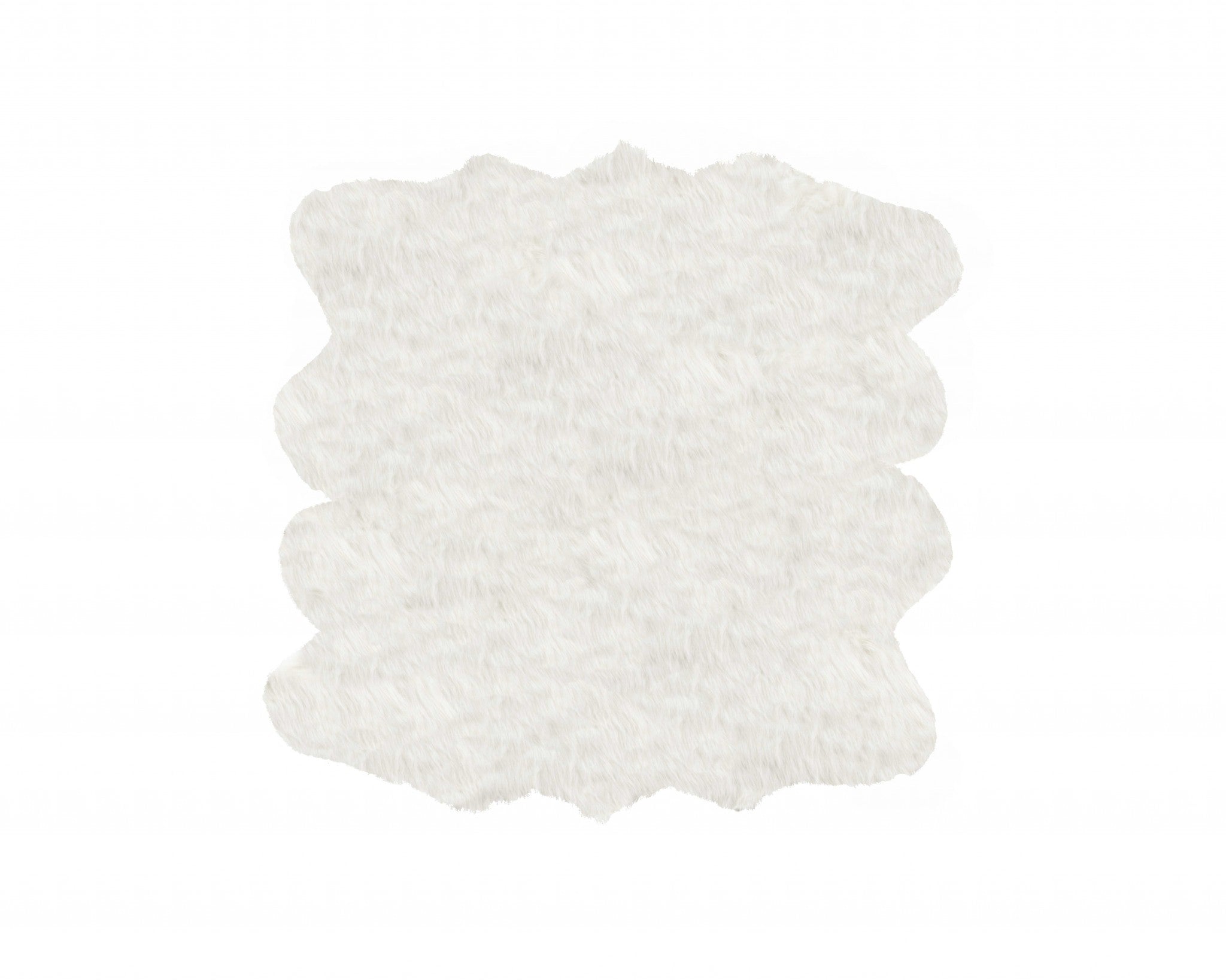 72" x 72" x 1.5" Off White Octo Faux Sheepskin - Area Rug