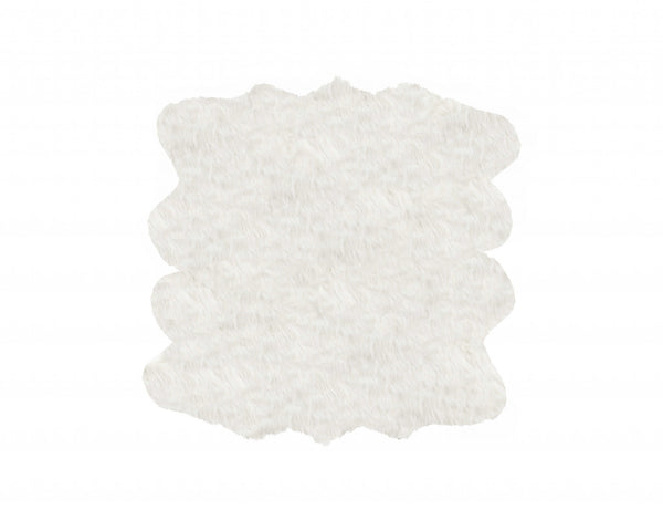 72" x 72" x 1.5" Off White Octo Faux Sheepskin - Area Rug