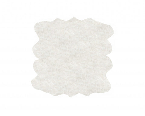 72" x 72" x 1.5" Off White Octo Faux Sheepskin - Area Rug