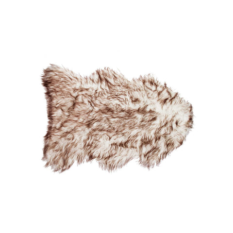 24" x 36" x 1.5" Gradient Chocolate Faux Sheepskin - Area Rug