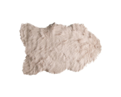 24" x 36" x 1.5" Taupe Faux Sheepskin - Area Rug