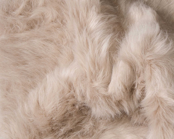 24" x 36" x 1.5" Taupe Acrylic Plush Faux Sheepskin - Area Rug