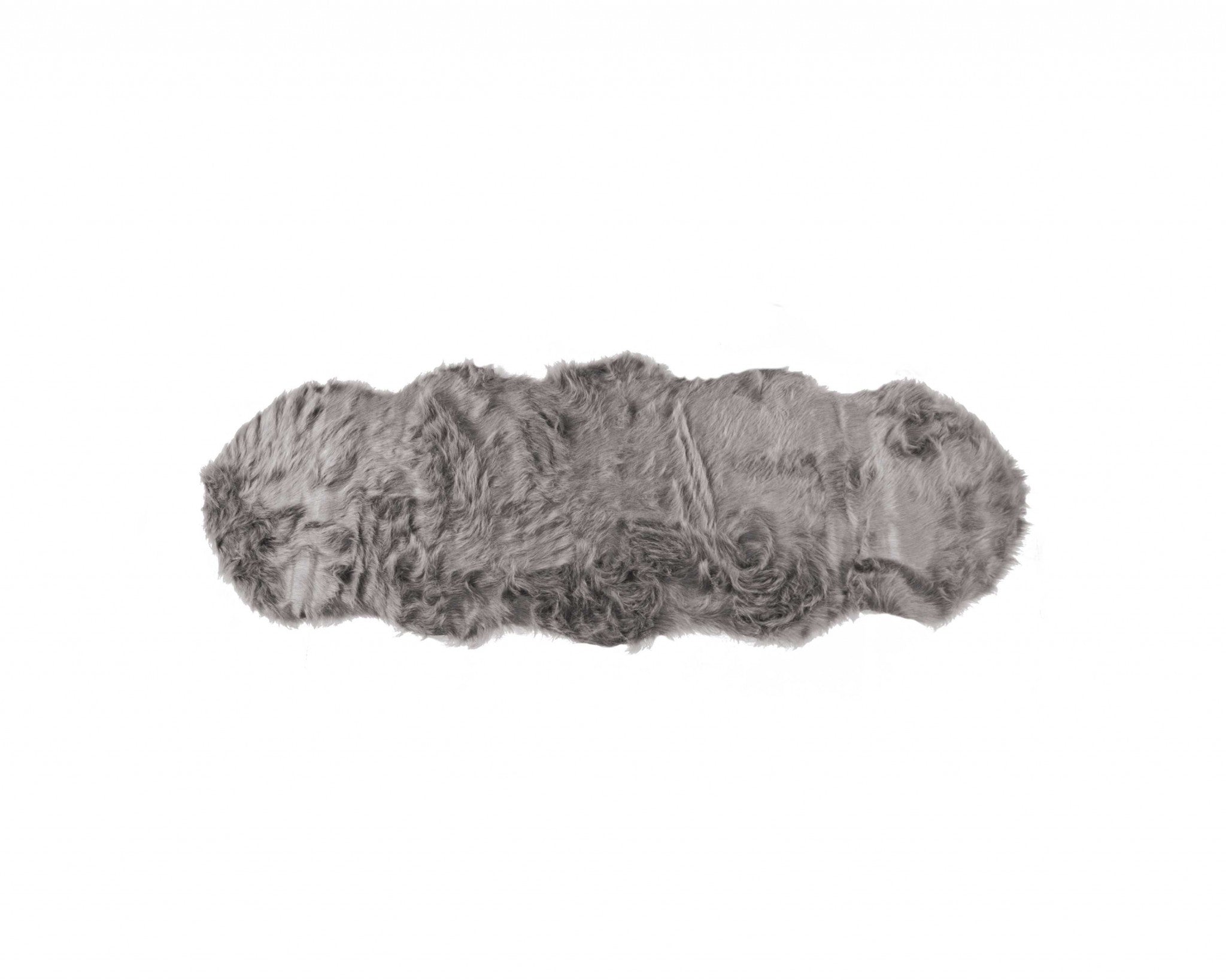 2" x 6" Gray Sheepskin Double - Area Rug