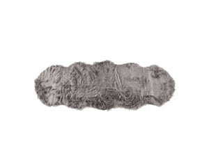 2" x 6" Gray Sheepskin Double - Area Rug