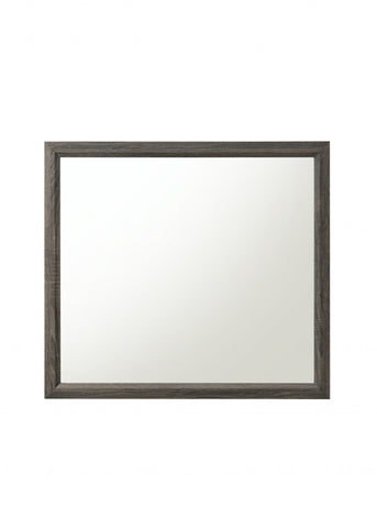 Weathered Gray Rectangular Mirror