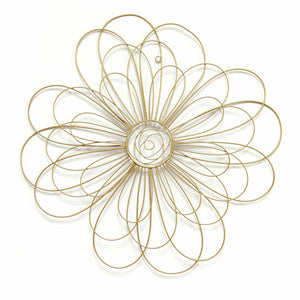 Shimmering Gold Metal Flower Wall Decor