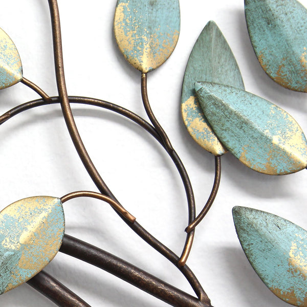 Patina Tree Branch Metal Wall Decor