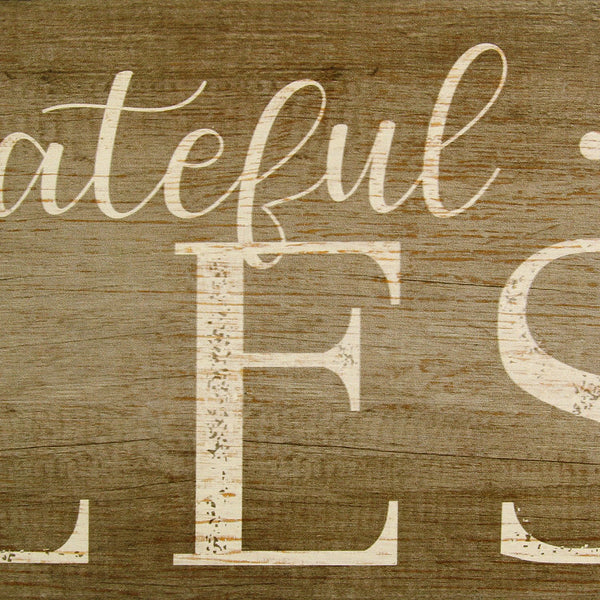 Grateful Thankful Blessed Wooden Wall Decor