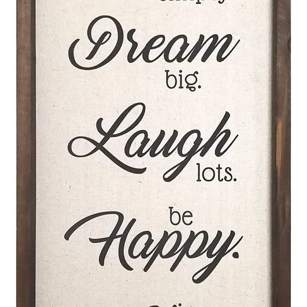 Live Dream Laugh Happy Love Wood and Metal Wall Decor