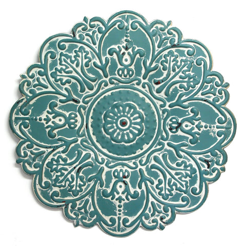 Small Blue Medallion Wall Decor