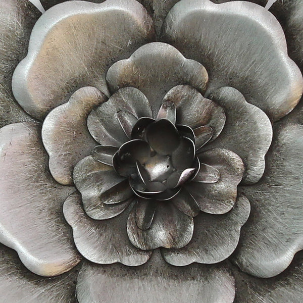 Alluring Silver Metal Wall Flowers