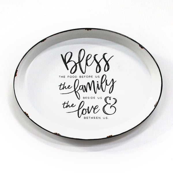 Bless Family And Love Metal Wall Decor