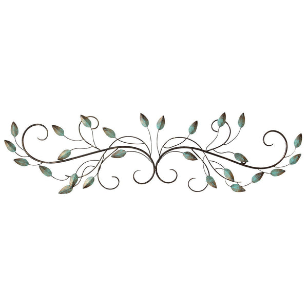 Patina Scroll Metal Leaf Wall Decor