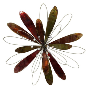 Whimsical Flower Burst Metal Wall Decor