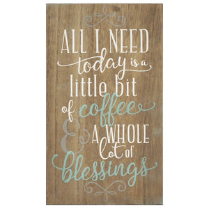 Brown Coffee And Blessings Wall Decor