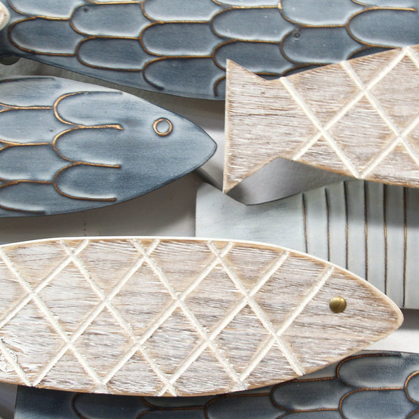 School of Fish Wood &amp; Metal Wall Decor