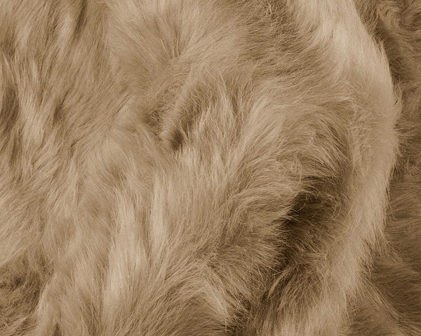 24" x 72" x 1.5" Tan Faux Sheepskin - Rug