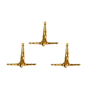 6.5" x 2.5" x 6.5" Wall Diver - Gold 3-Pack