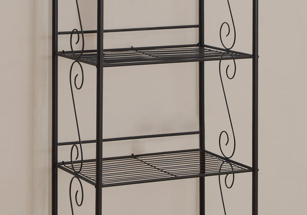 15.25" x 22" x 70" Brown Metal Shelf Bookcase