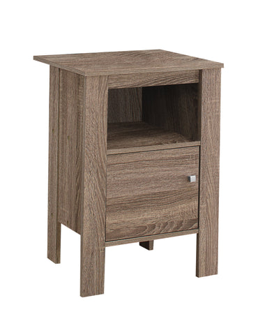 14" x 17.25" x 24.25" Dark Taupe Particle Board Storage Accent Table