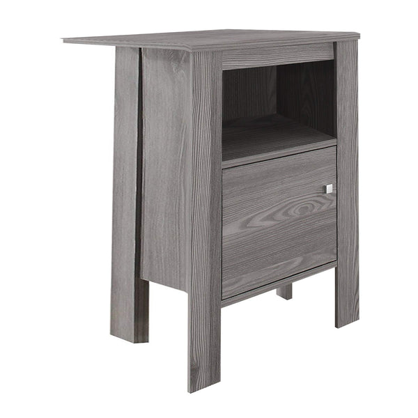 14" x 17.25" x 24.25" Grey Particle Board Storage Accent Table