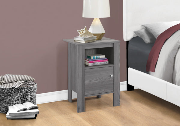 14" x 17.25" x 24.25" Grey Particle Board Storage Accent Table