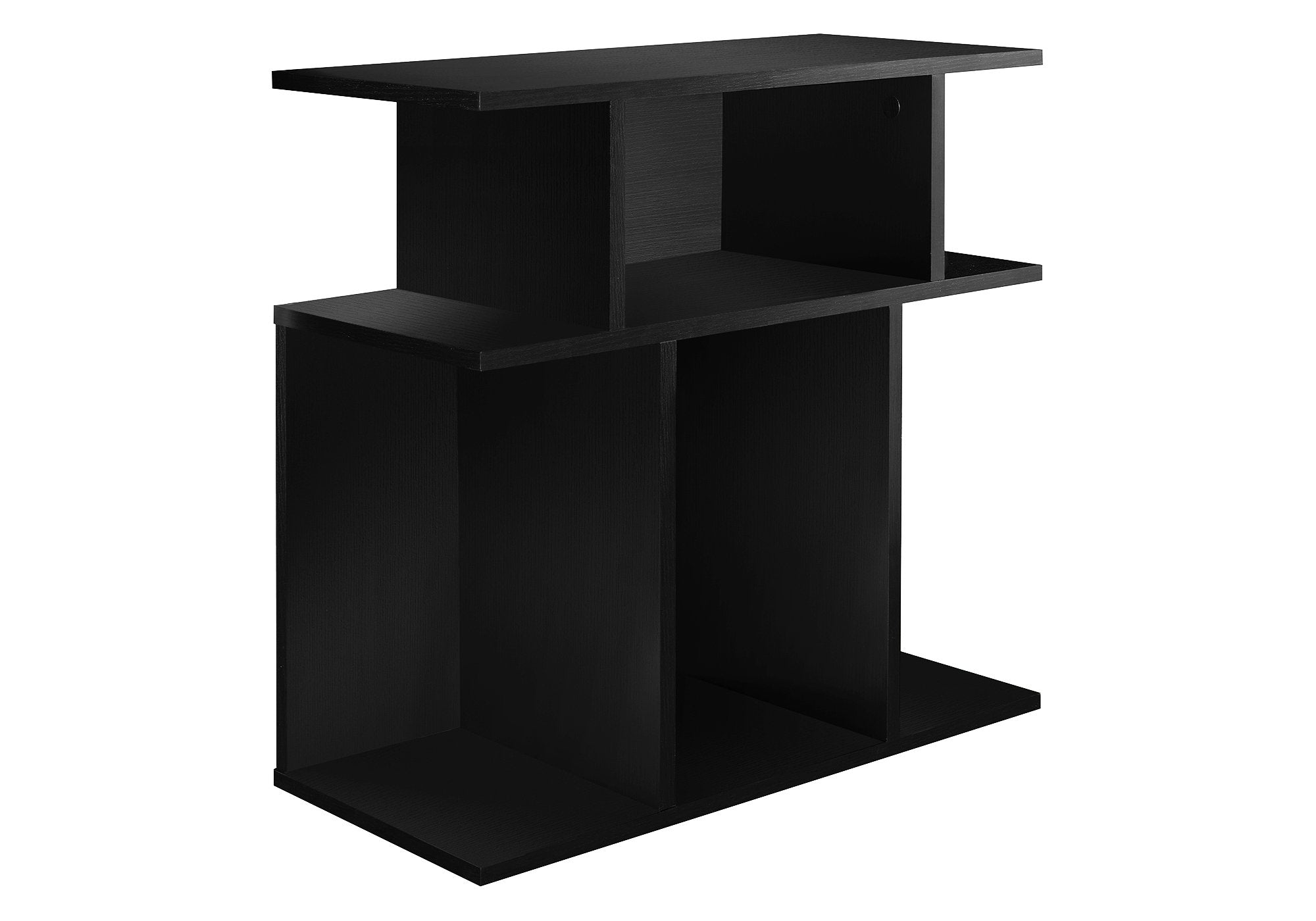 11.75" x 23.75" x 23.75" Black Particle Board Laminate Accent Table