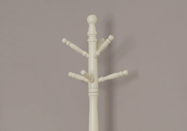 20" x 20" x 71.75" White Solid Wood Coat Rack