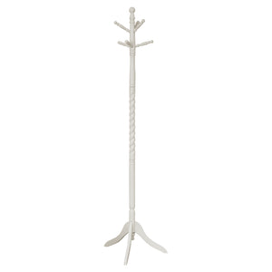 20" x 20" x 71.75" White Solid Wood Coat Rack