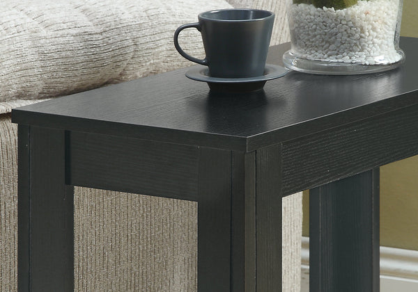 12" x 23.75" x 21.5" Black Particle Board Laminate Mdf Accent Table