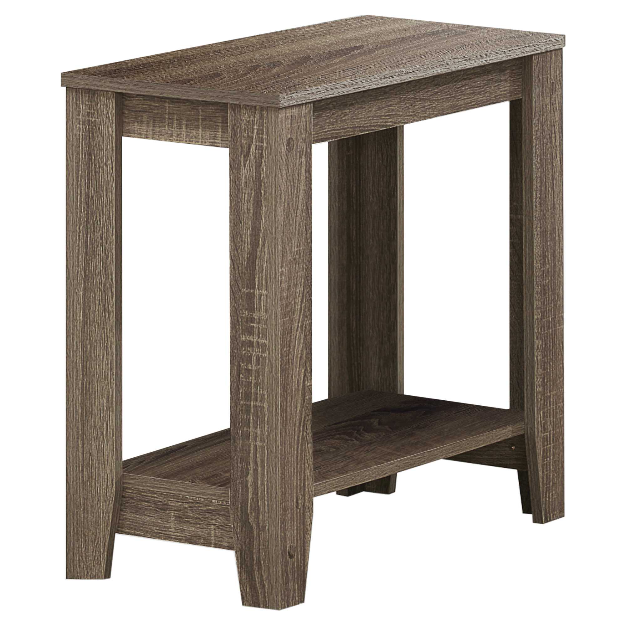 11.75" x 23.75" x 22" Dark Taupe Particle Board Laminate Accent Table