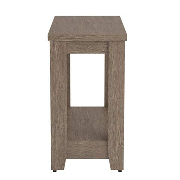 11.75" x 23.75" x 22" Dark Taupe Particle Board Laminate Accent Table