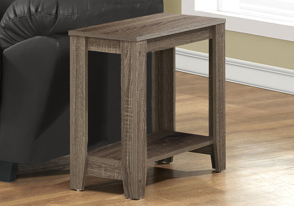 11.75" x 23.75" x 22" Dark Taupe Particle Board Laminate Accent Table