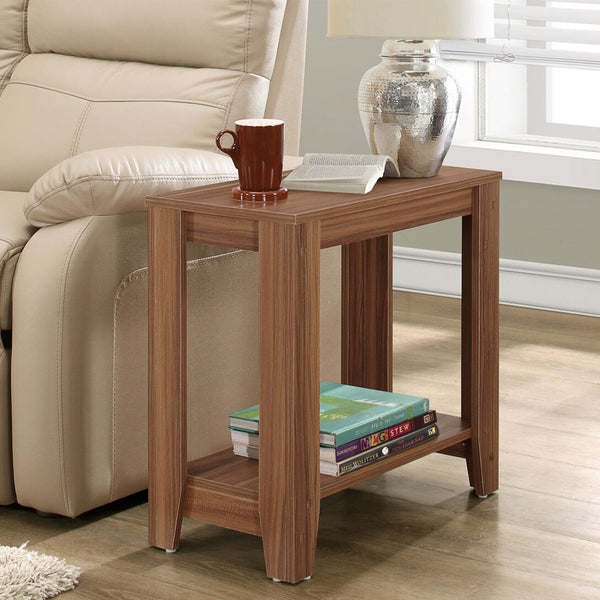 11.75" x 23.75" x 22" Walnut Particle Board Laminate Accent Table