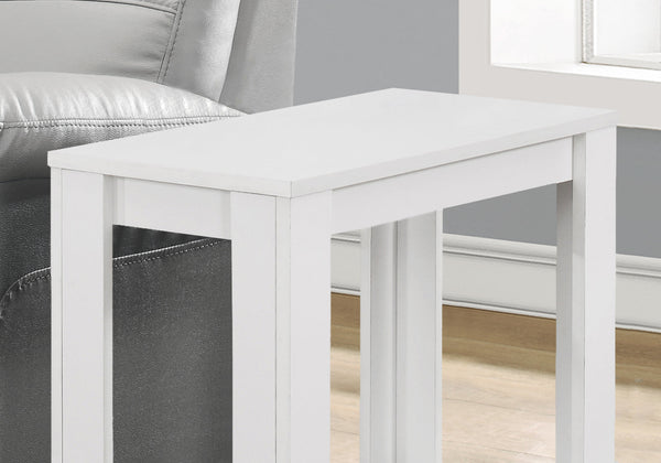 11.75" x 23.75" x 22" White Particle Board Laminate Accent Table