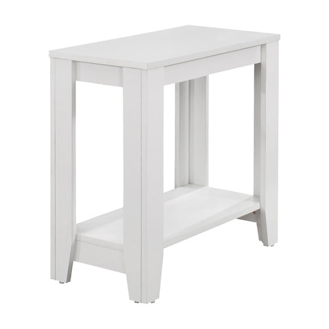 11.75" x 23.75" x 22" White Particle Board Laminate Accent Table