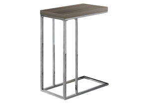 18.25" x 10.25" x 25.25" Dark Taupe Particle Board Metal Accent Table